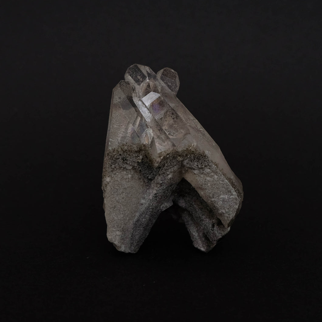 Bergkristal met Toermalijn cluster klein